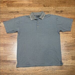 Van Heusen Men's Polo Shirt - Gray Stripes